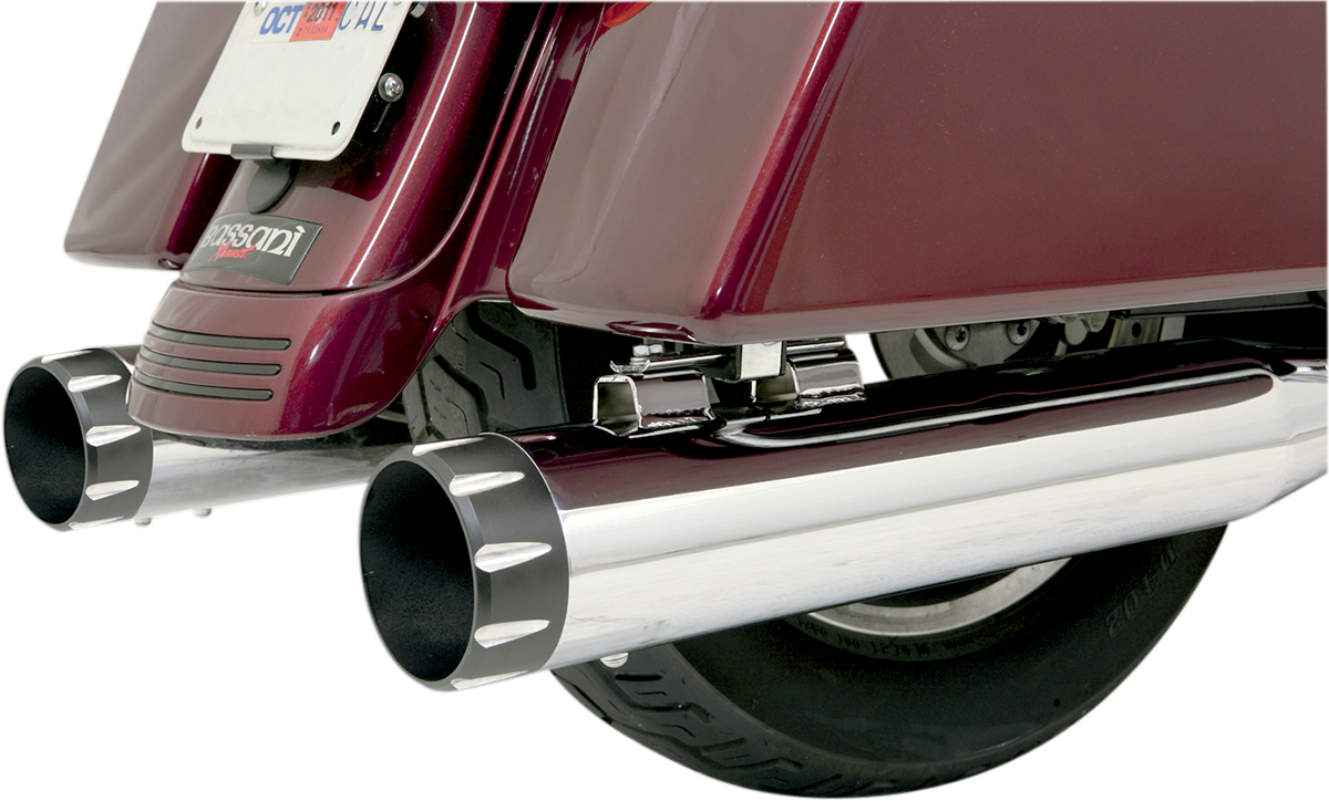 BASSANI XHAUST 4-Inch Bevel End Cap - Black Slash Cut for Bassani Mufflers, Part Number BE40T