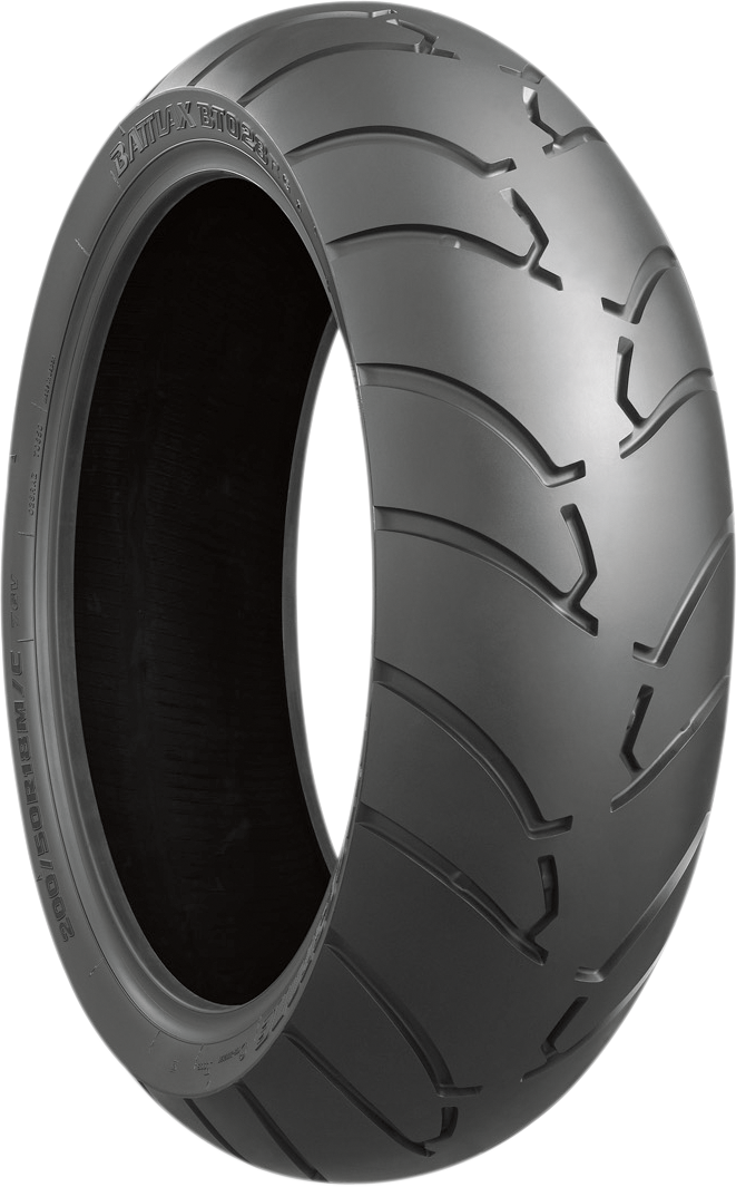 BRIDGESTONE Battlax BT-028-G rear motorcycle tire 200/50R18 76V showing tread pattern and sidewall detail