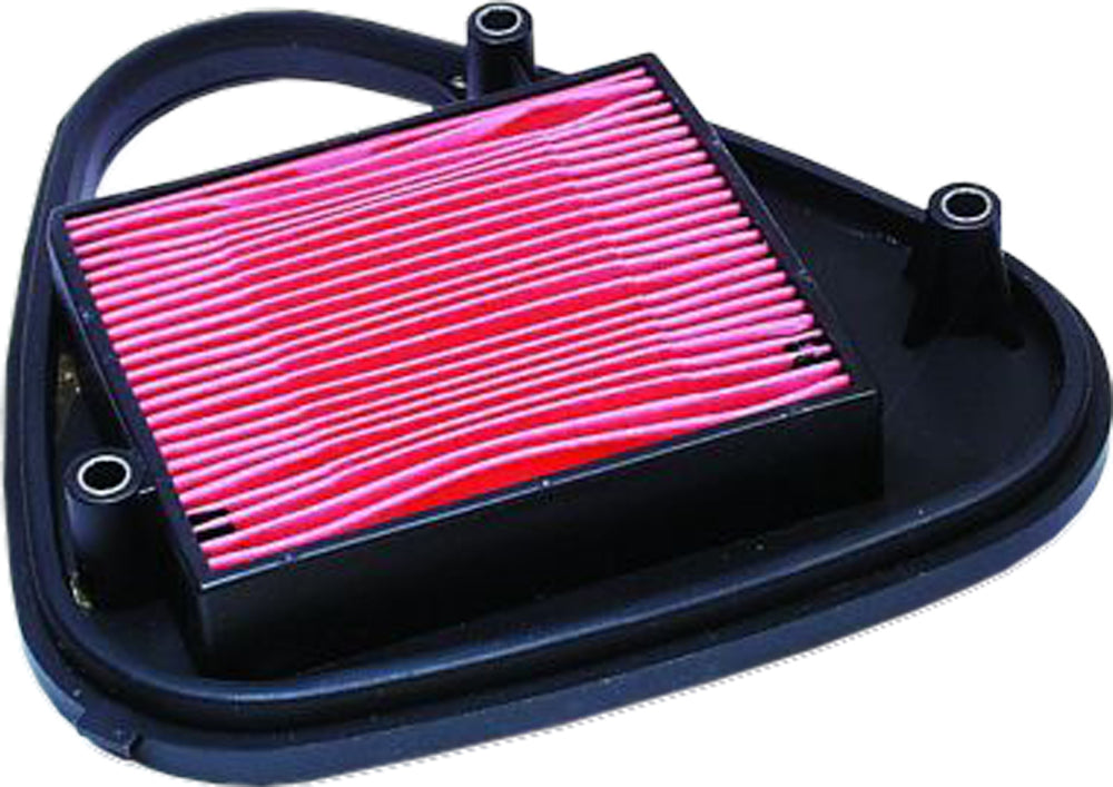 HIFLOFILTRO HFA1607 air filter for high performance engines, showing the clean, rectangular filter element with pleated paper media.
