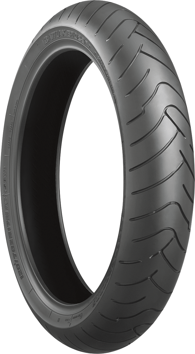 BRIDGESTONE Battlax BT023-F rear motorcycle tire 180/55ZR17 with sporty and highway performance tread pattern.