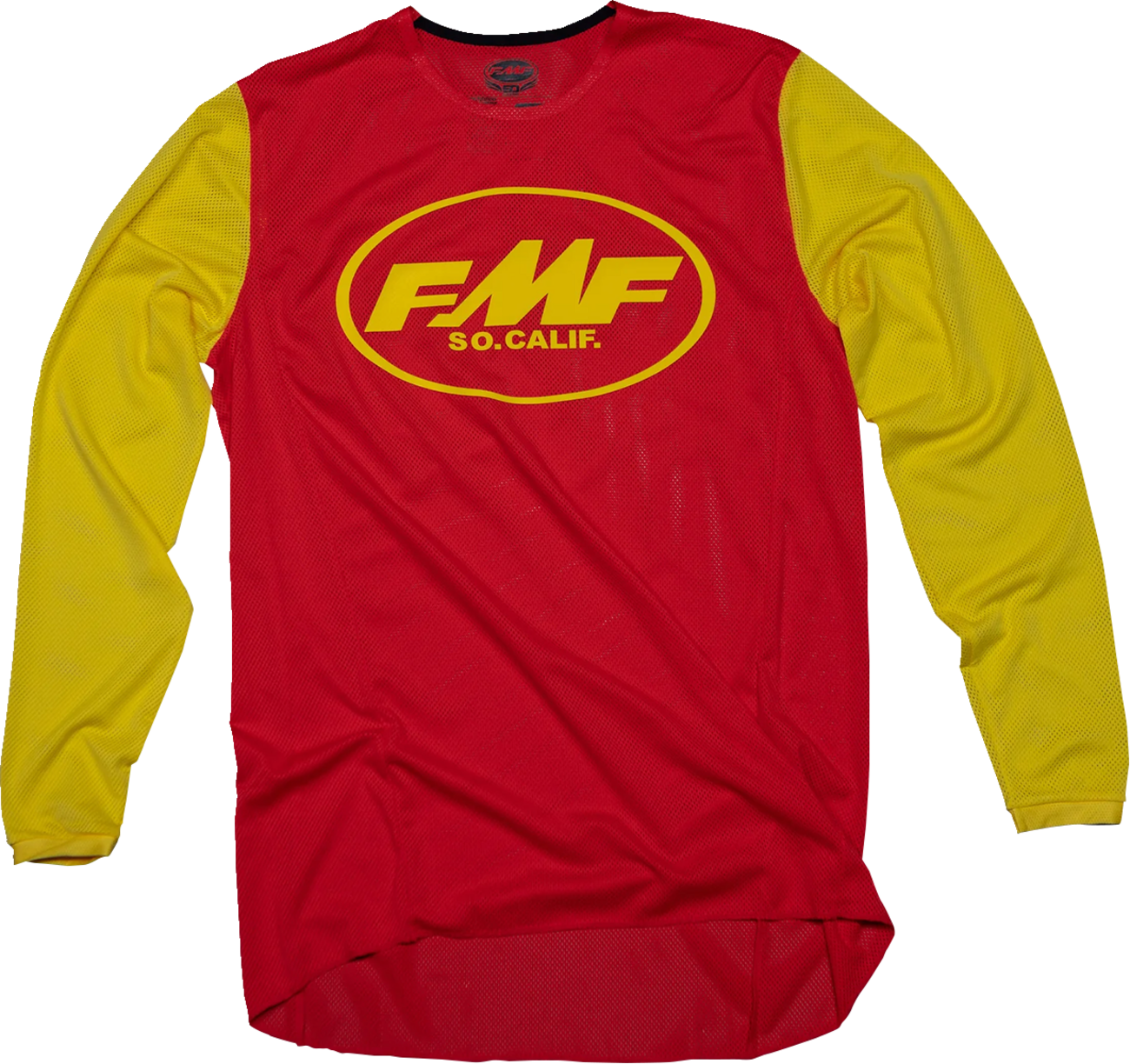 FMF Legends Jersey in red, large size, featuring bold design celebrating 50 years in the making.