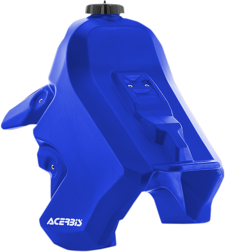 Blue Acerbis gas tank for Suzuki motorcycles, 3.9-gallon capacity, body style, designed for durability and fit.
