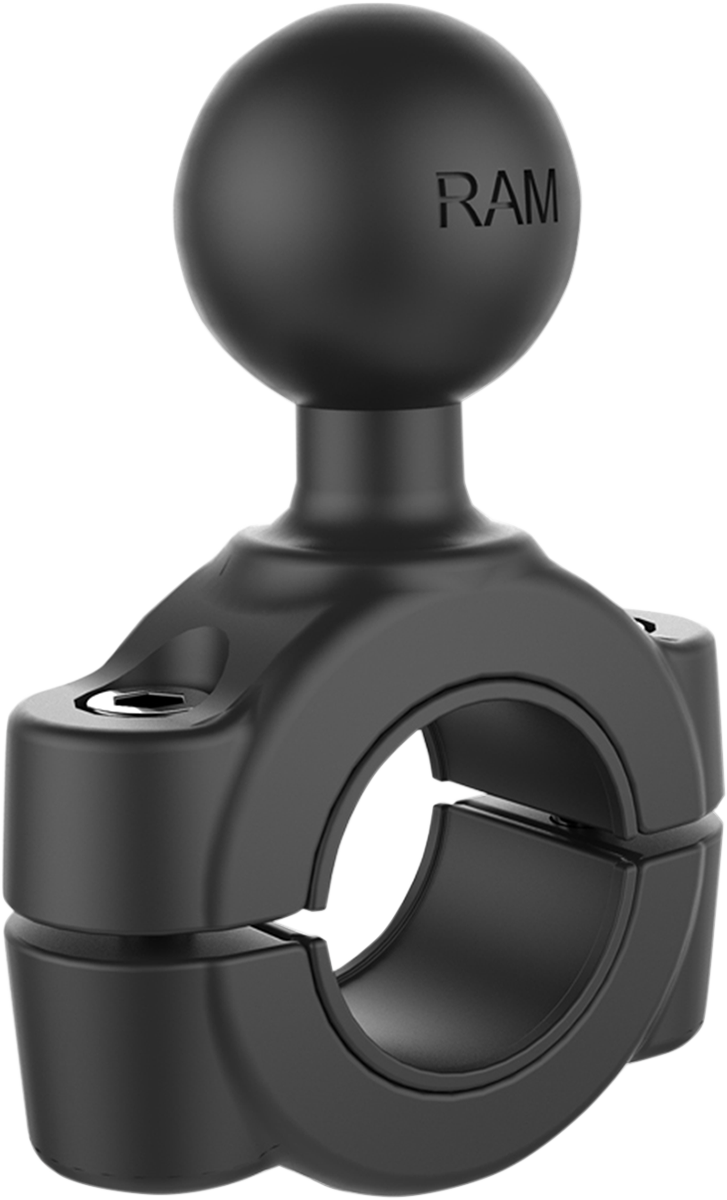 Bill's Exhausts RAM MOUNTS Ball Mount with bar clamp base, 3/4" to 1" size, for engine mounting applications.