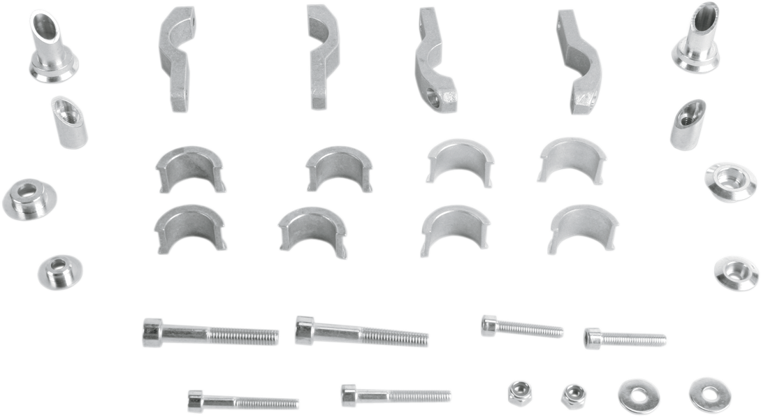 Acerbis Rally Mount Kit for Rally Pro motorcycle, body mounting hardware with metal brackets and fasteners.