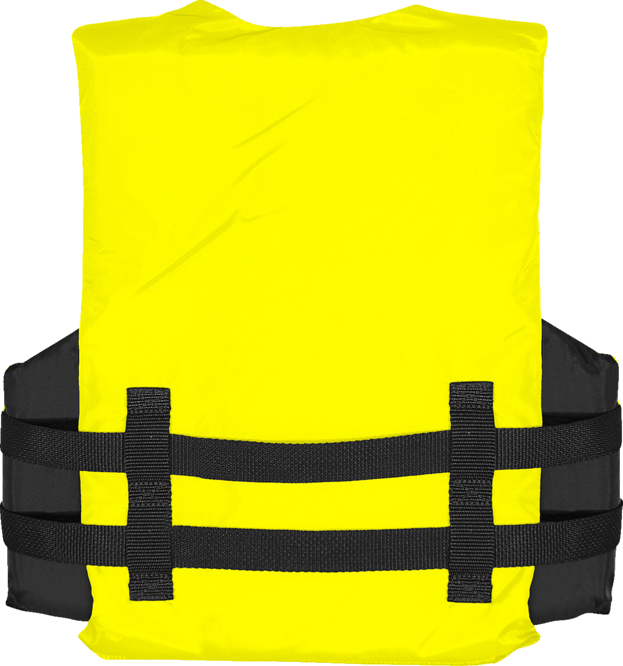 Yellow AIRHEAD SPORTS GROUP youth family water vest with adjustable straps and foam padding, designed for safe water activities.