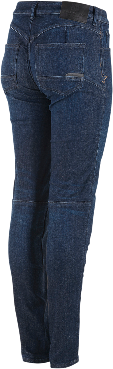 Alpinestars Stella Daisy v2 Pants in rinse color, US 28 / EU 42, featuring durable motorcycle riding pants with protective details.