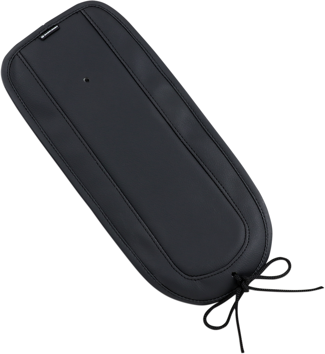 Bill's Exhausts Saddlemens Fender Chap for motorcycle seats, matching smooth solo seat T8400-06-P, with leather finish and detailed stitching.