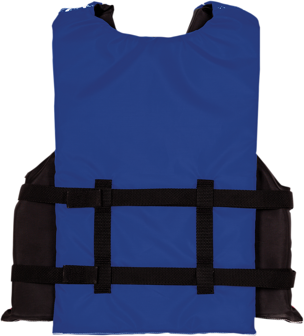 Bill's Exhausts Stars & Stripes PFD vest for water sports in red, white, and blue, one size, featuring a patriotic design.