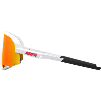 100% Slendale Sunglasses - Matte White - HiPER Red Multimirror 60057-00004 - Howling Moto