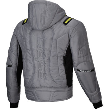 Alpinestars Mohobbs WP jacket in lunar gray and lime punch, 2XL, featuring waterproof fabric and sporty design.