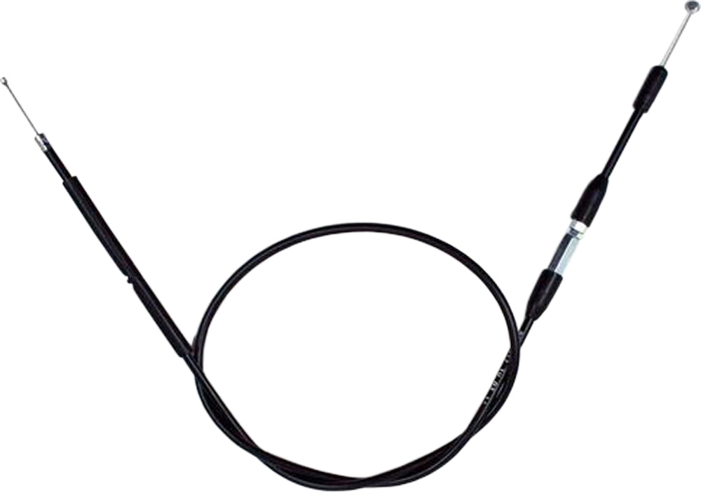 Black vinyl hot start cable for motorcycle by MOTION PRO, part #02-0417, with coiled cable and connectors visible.