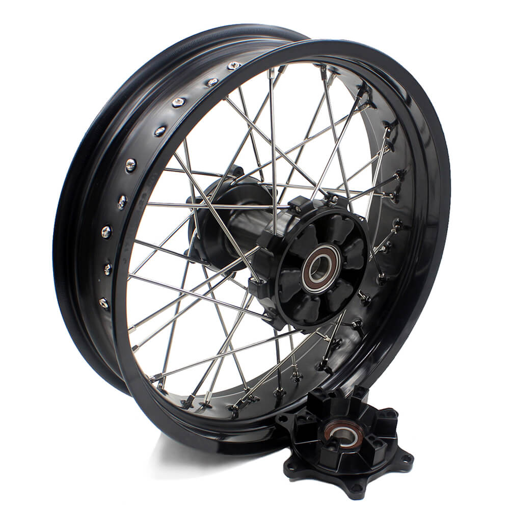 KKE 2.5*19/4.25*17 CUSH Drive Supermoto Wheels Set for KTM 990 950 Adventure 2003-2015