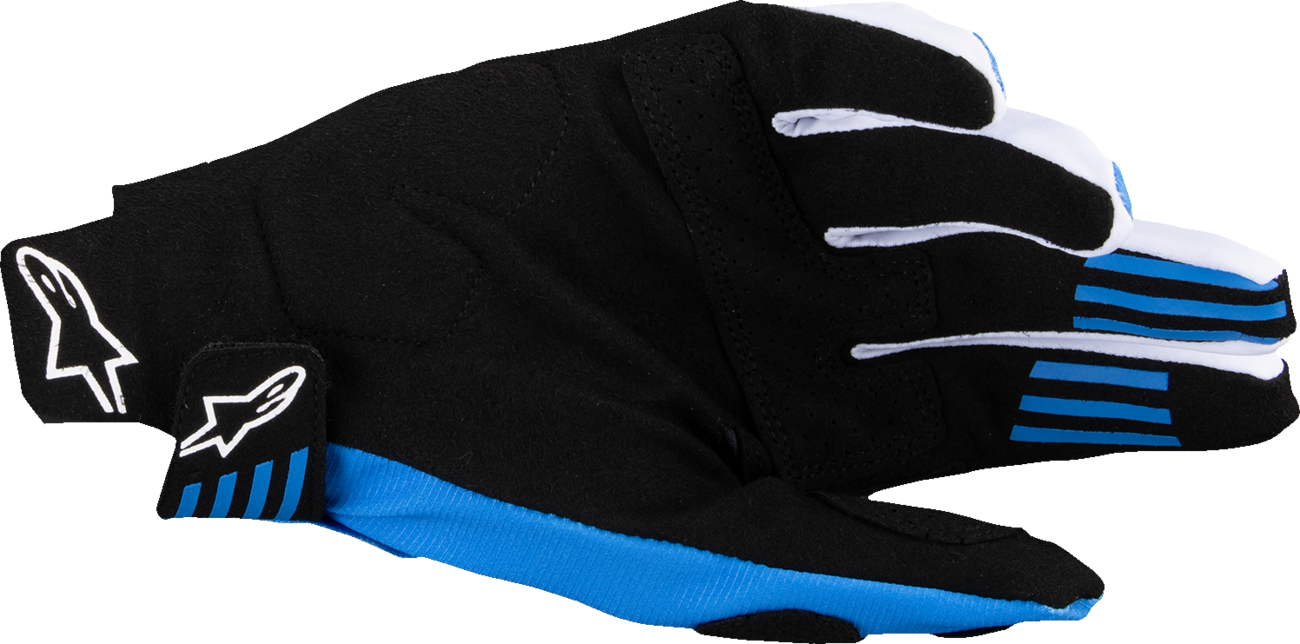 ALPINESTARS, Alpinestars Techstar MX Gloves - Black and Blue, Small (Part Number 3560125-17-S)