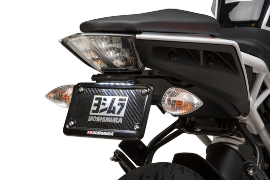 YOSHIMURA Fender Eliminator Kit for KTM motorcycle, black and metal mounting hardware, with sleek, compact design.