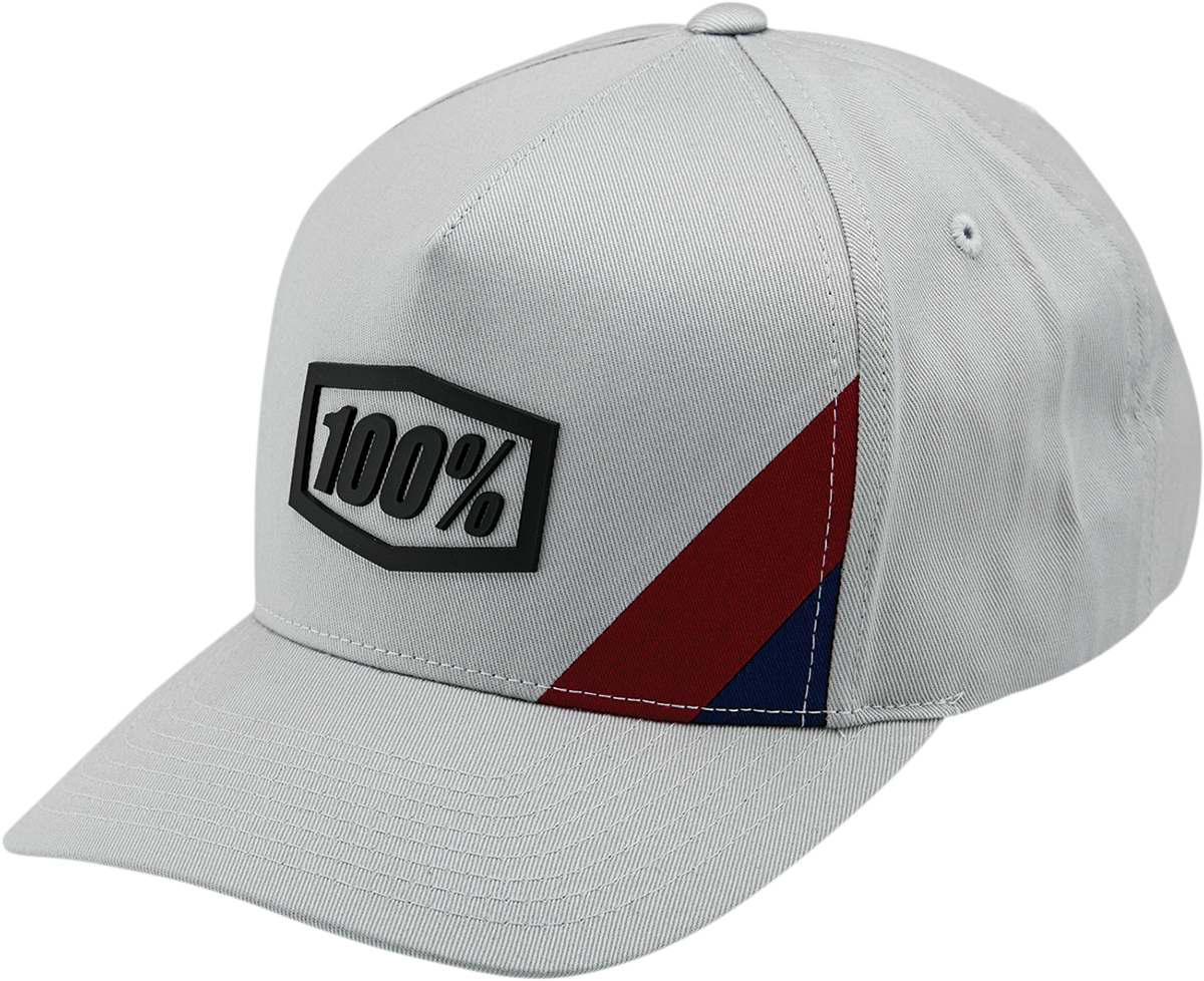 Gray Cornerstone hat by Bill's Exhausts, one size fits most, casual style with curved brim and adjustable strap.