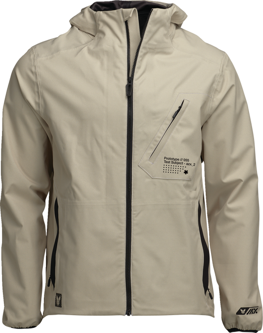 THOR Unit Light Shell Jacket in sand color, XL size, water-resistant motorcycle outerwear with lightweight design.