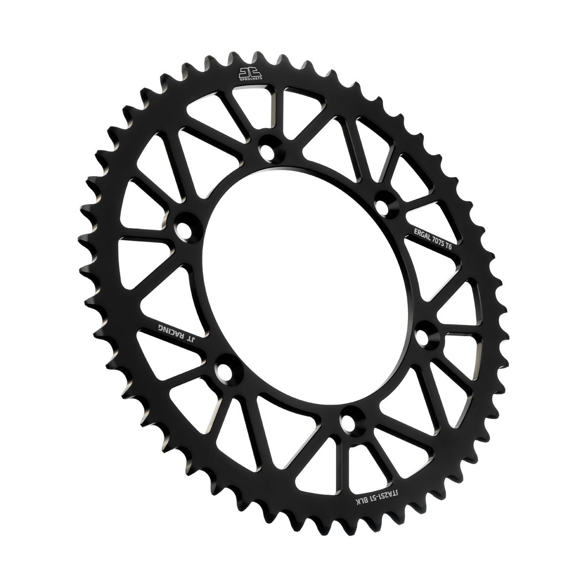 JT, JT RaceLite Aluminum Rear Sprocket 51 Tooth for Honda and Yamaha 520 Chain, Black