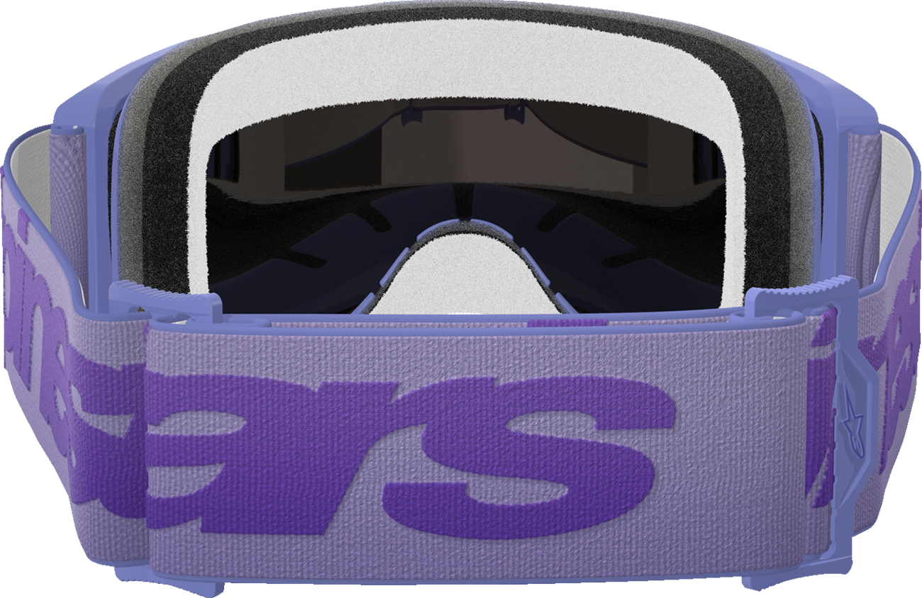 ALPINESTARS GOGGLES, Alpinestars GOGGLES Vision 5 Goggle - Wordmark, Purple with Blue Mirror Lens, Part Number 5102425-3116