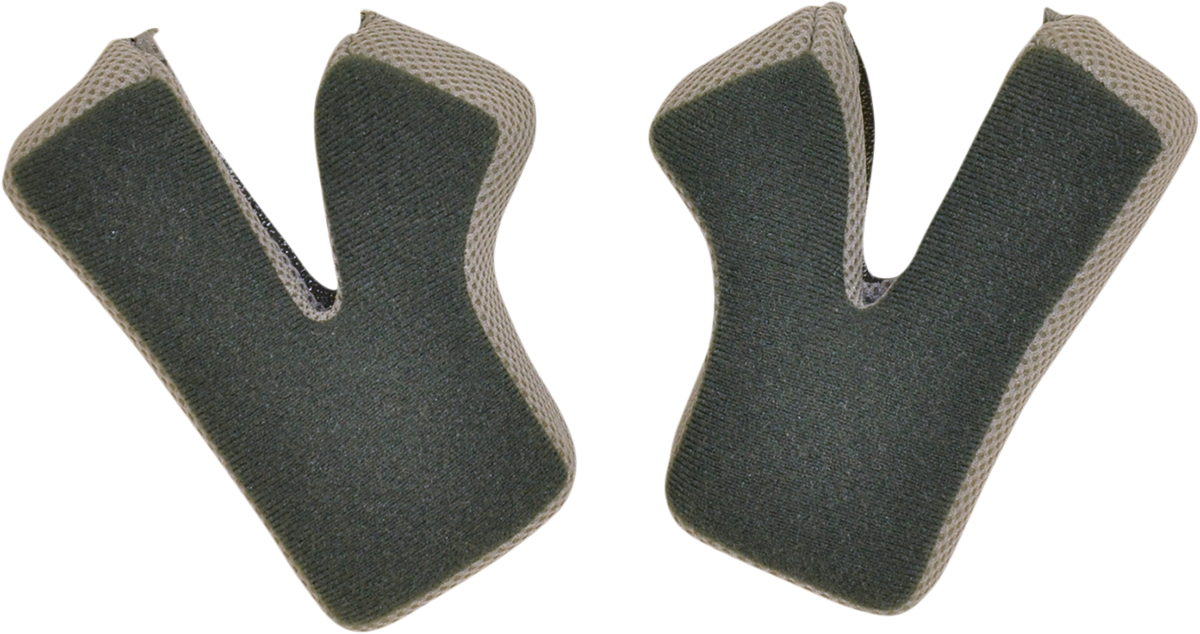 Small AFX FX-17 Cheek Pads for helmets, designed by Bill's Exhausts, shown in black with foam padding.