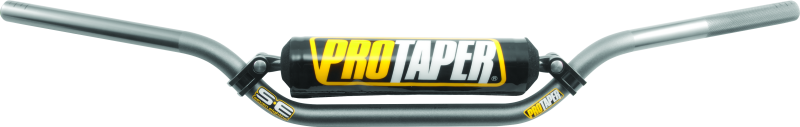 ProTaper SE Windham/RM Mid Handlebar in platinum gray, featuring ergonomic design and sturdy construction for motocross bikes.