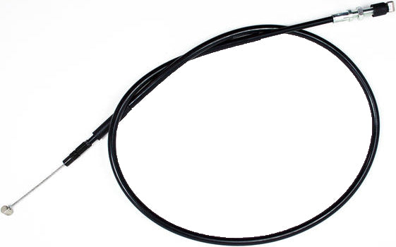 Motion Pro black vinyl clutch cable with premium chrome fittings, designed for motorcycle clutch systems.