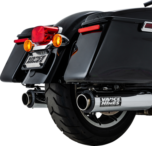 VANCE & HINES, VANCE & HINES Supersport Slip-On Mufflers for Harley M8 Bagger – Chrome, Part #16721
