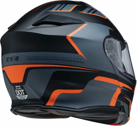 Z1R Solaris 2.0 modular helmet in Slater Orange, XL size, featuring a sleek design and secure chin strap.