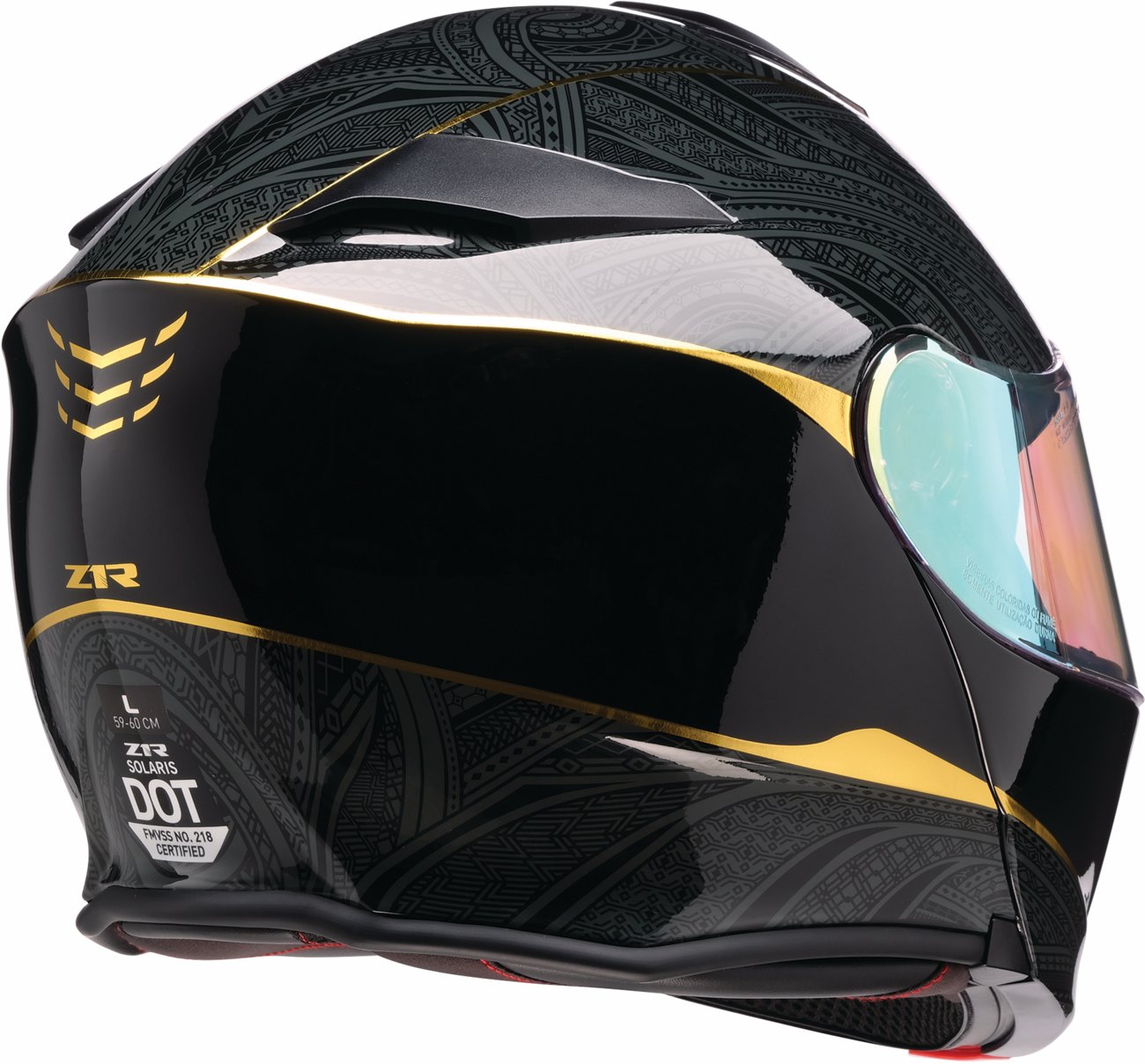 Z1R Solaris 2.0 modular helmet in Notorious Black, XL size, featuring a sleek design and secure chin strap.