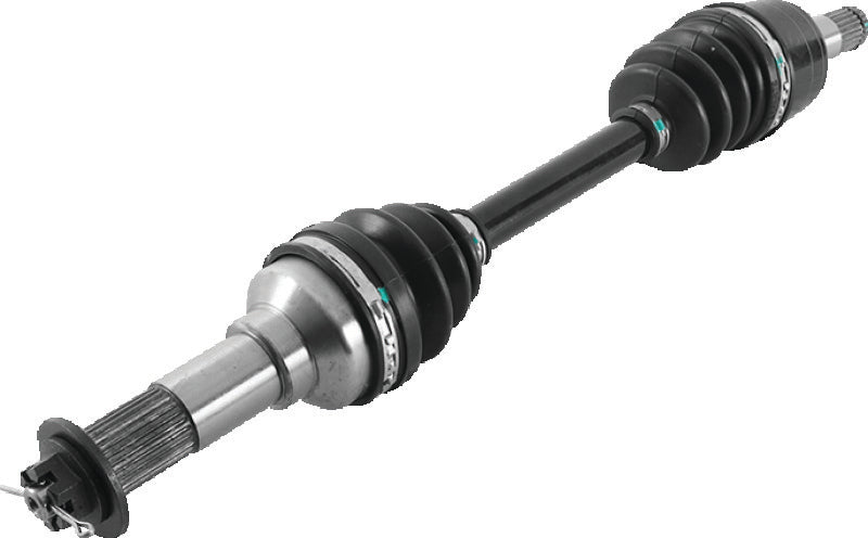 QuadBoss front left side rugged axle for Yamaha YFM400 Kodiak 4x4, model years 2000-2002, showing the durable metal construction.