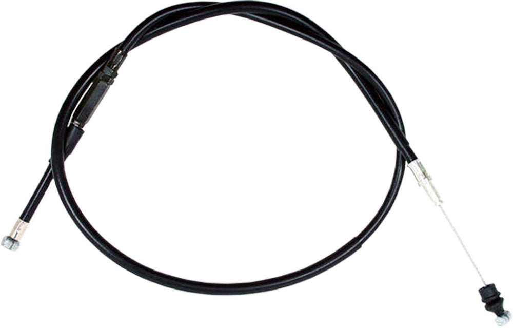 Black vinyl throttle cable from MOTION PRO for motorcycles and powersports vehicles, showing the detailed cable and connector ends.