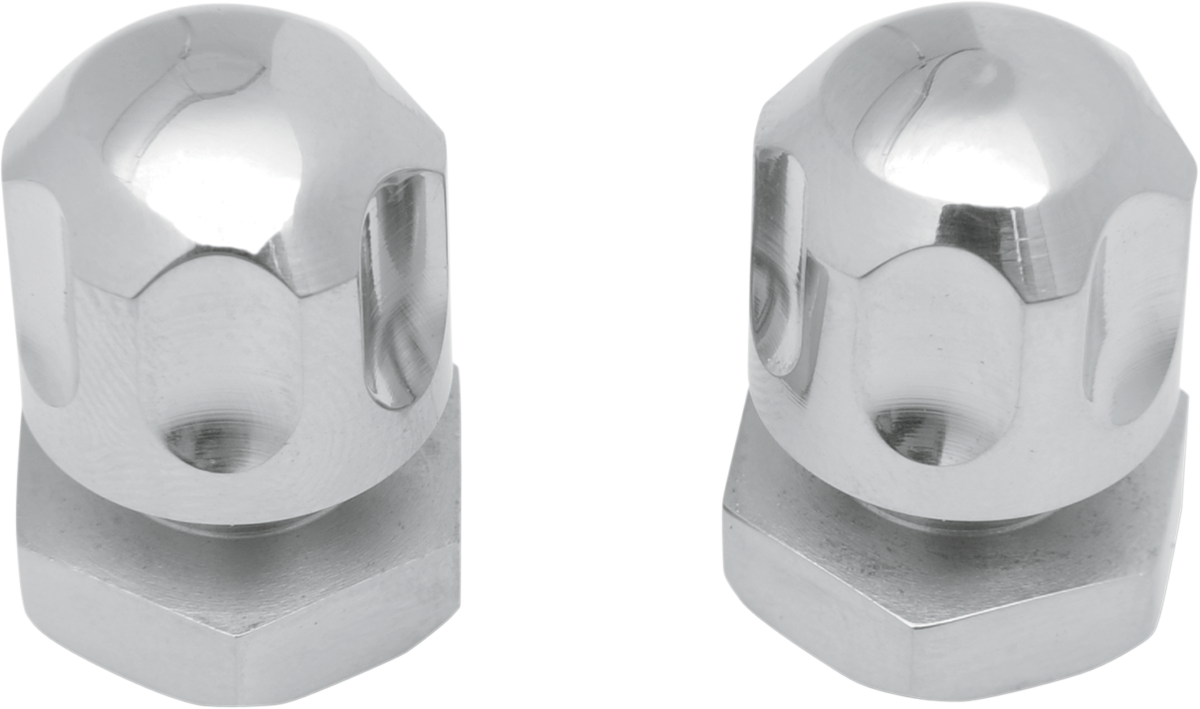 Stainless steel seat mount knobs from DRAG SPECIALTIES SEATS for FL motorcycles, model years 1997-2022, part #0820-0037.