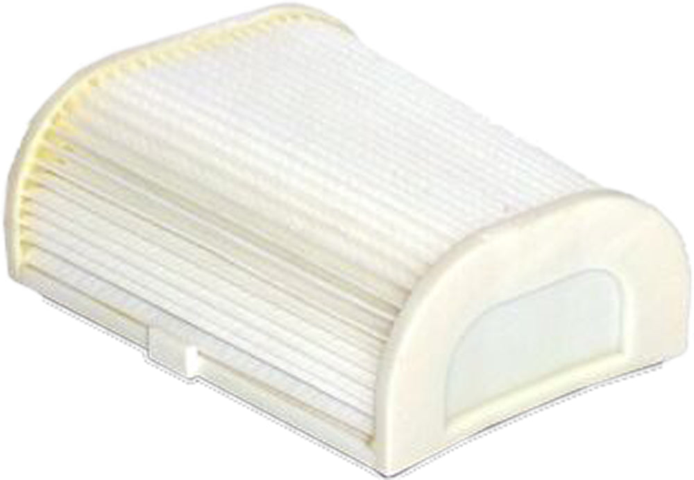 HIFLOFILTRO HFA4702 air filter for high-performance motorcycle engines, showing the clean, pleated filter element.