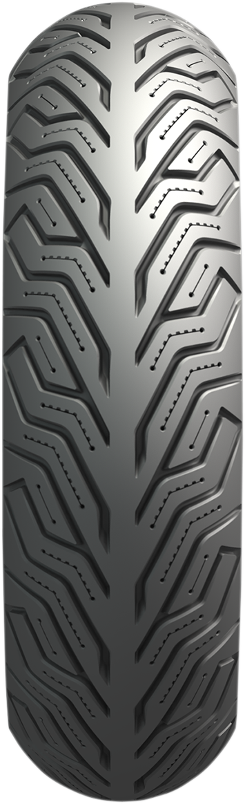 Michelin City Grip 2 rear motorcycle tire 120/70-11 56L with tread pattern for city riding, shown on a plain background.