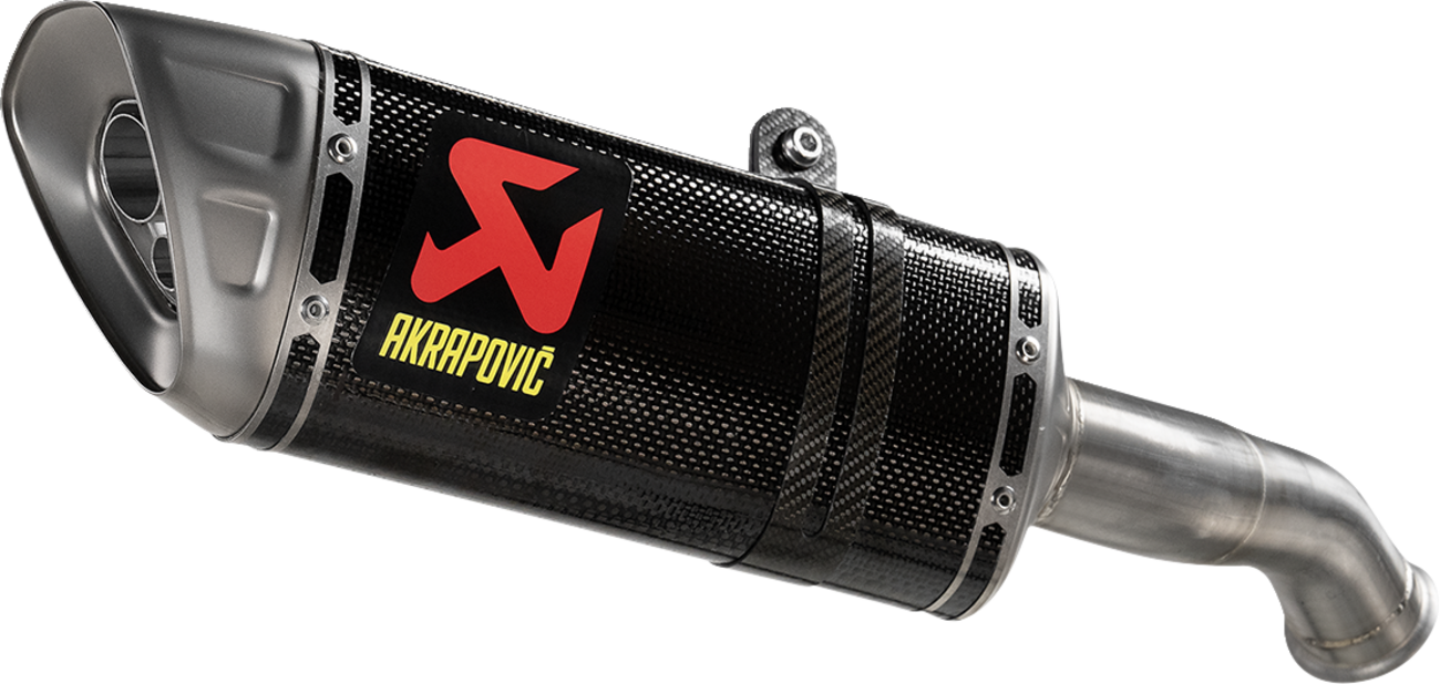 AKRAPOVIC Slip-On Line Muffler for CF Moto 800NK (Part S-CF8SO1-HAPLC) with Carbon Fiber Finish