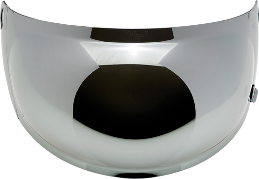 BILTWELL Gringo S Gen 2 helmet shield with bubble design and chrome mirror, compatible with Bill's Exhausts helmets.