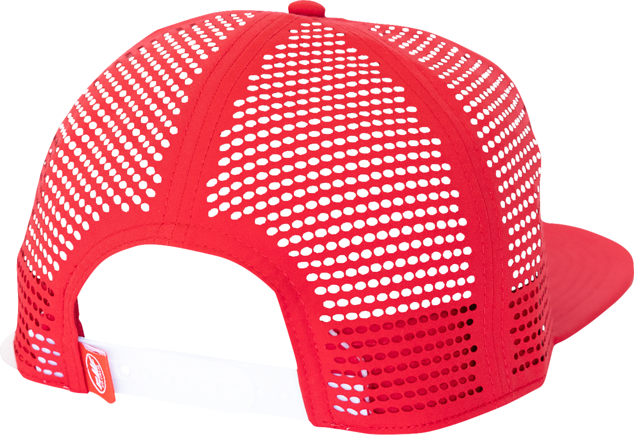 FMF Mixer Hat - Red HO24196900RED with Sport Mesh Panel and High-Density Front Print