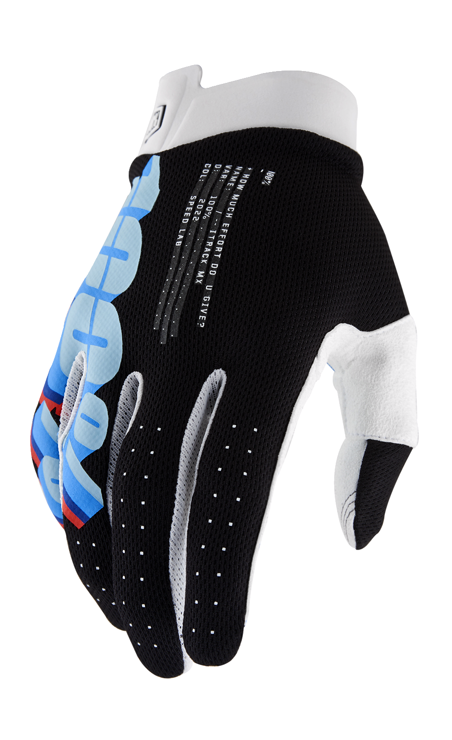 Black iTrack Gloves by Bill's Exhausts, medium size, designed for durability and comfort, shown in the image.