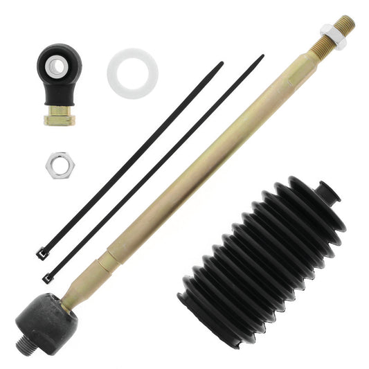 QuadBoss steering rack tie rod assembly kit for Polaris Ranger 400 and 500 models, featuring metal components and connection points.