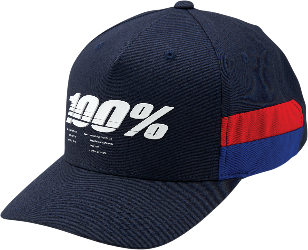 Bill's Exhausts 100% Loyal navy hat, one size, with embroidered logo, casual baseball style for everyday wear.