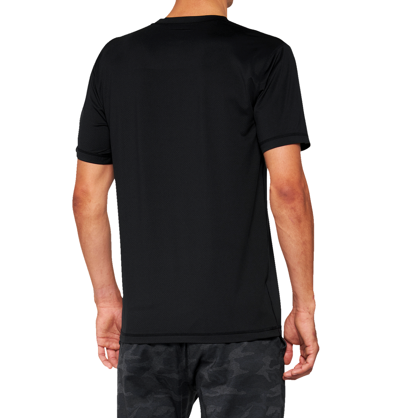Black Mission Athletic T-Shirt by Bill's Exhausts, medium size, showcasing the comfortable fabric and athletic fit.