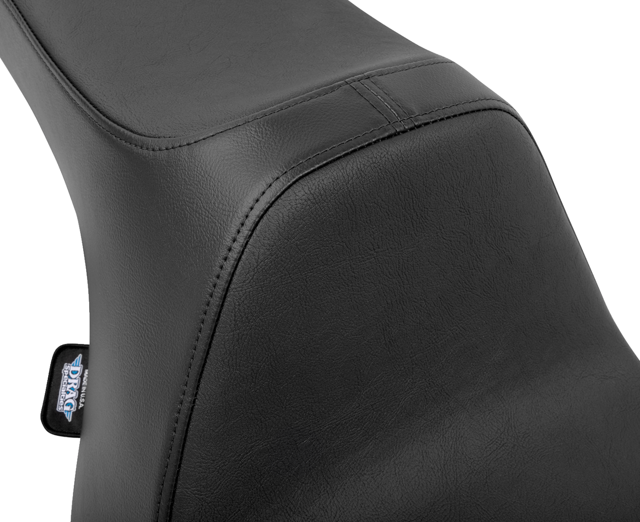 Black Predator III Seat by DRAG SPECIALTIES SEATS for FLT/FLH 2023-2024 motorcycle, smooth black leather finish.