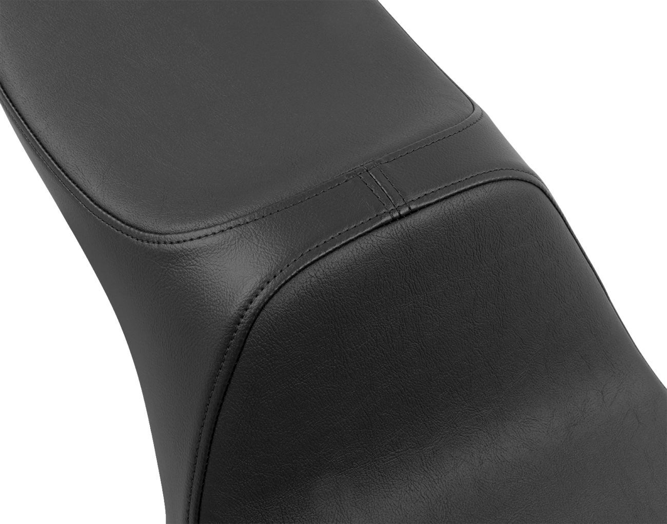 Drag Specialties Predator III extended reach seat for Harley FLH/FLT motorcycles, model 4687A, with detailed stitching and comfortable padding