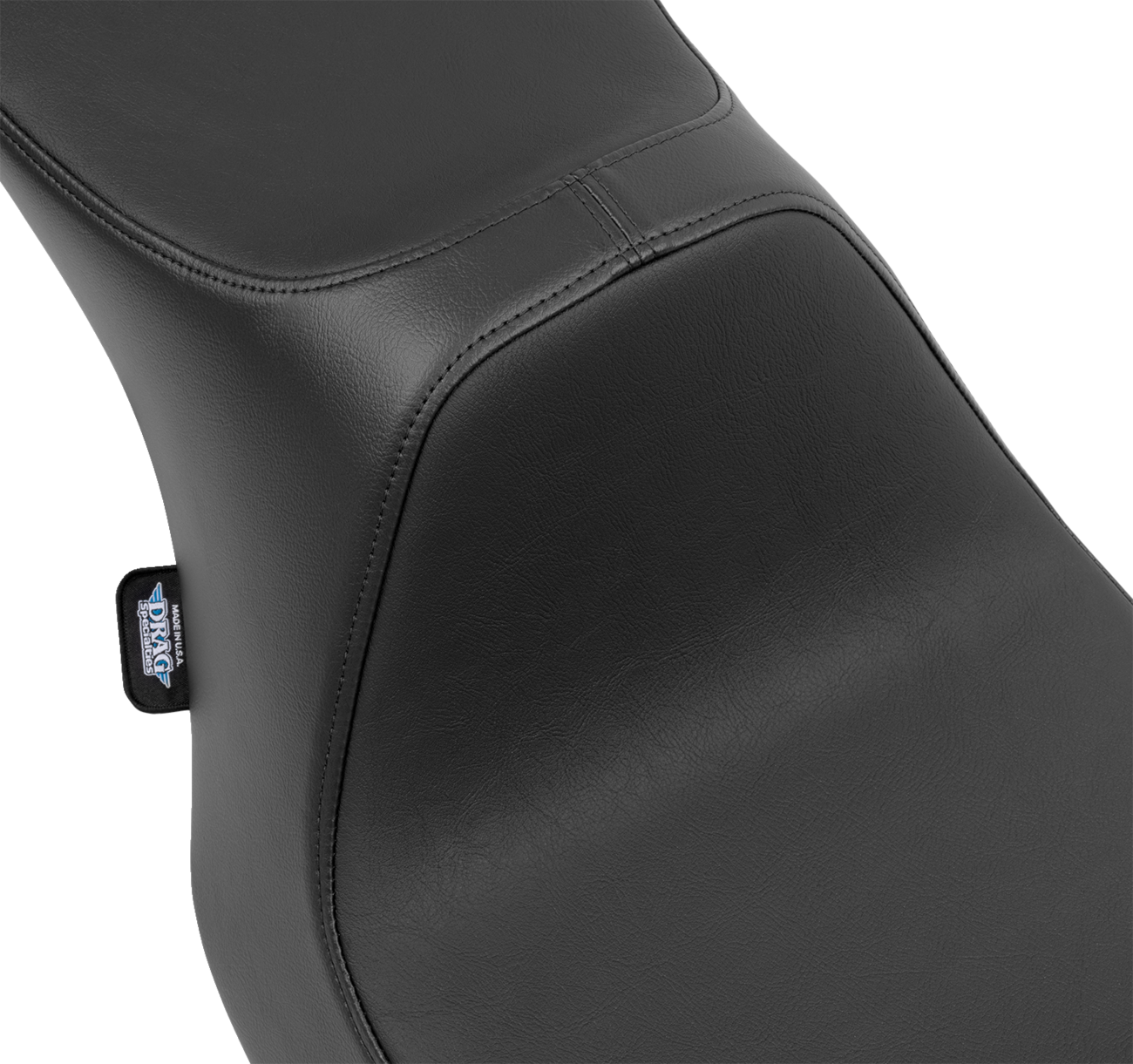 Drag Specialties Predator III 2-up seat for FLT/FLH motorcycles, smooth vinyl with molded design for 2023-2024 models.
