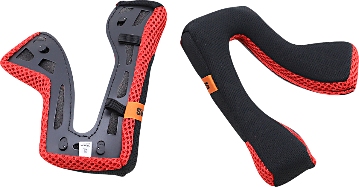Gray ALPINESTARS SM5 helmet cheek pads in XL size, designed for motorcycle helmets, shown in the image.