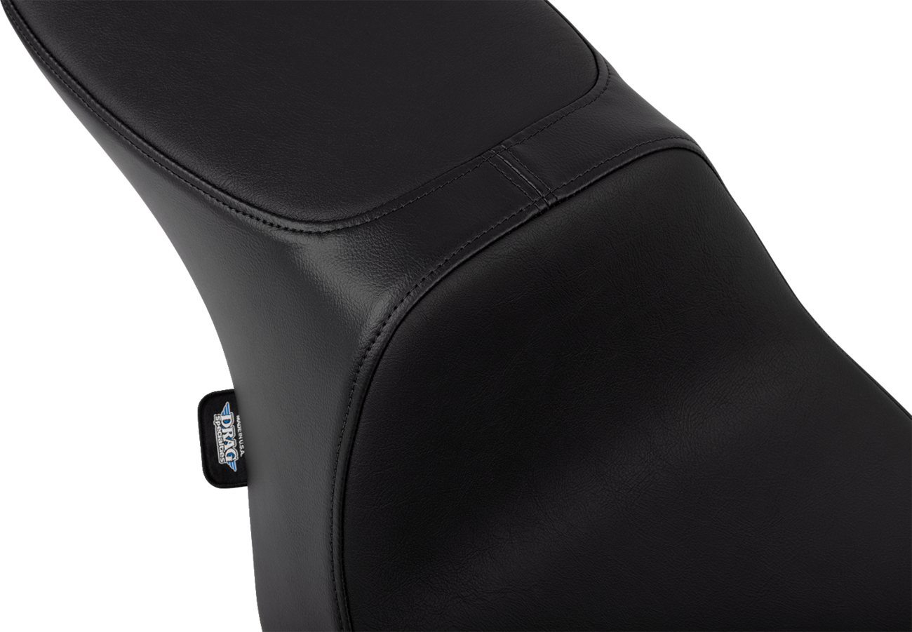 Drag Specialties Predator 2-Up motorcycle seat in smooth vinyl, designed for FLTR/FLHX models 2023-2024, without backrest.