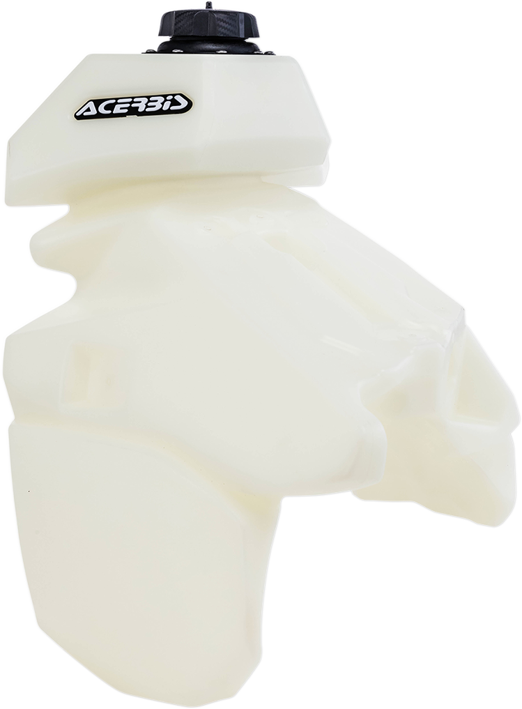 Acerbis natural gas tank for Husqvarna, 3.9-gallon capacity, body view with mounting points and natural finish.