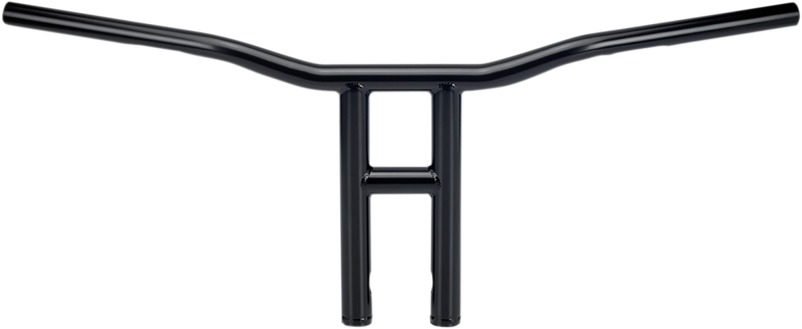 Black BILTWELL Tyson XL 12-inch handlebar for motorcycles, featuring a sturdy design and classic style.