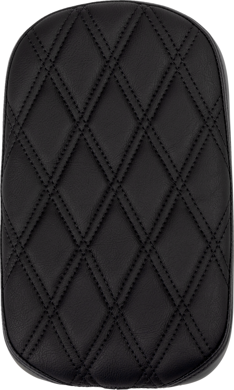 Drag Specialties rear solo seat with wide double diamond black stitching for Harley FLH/FLT models 1997-2023