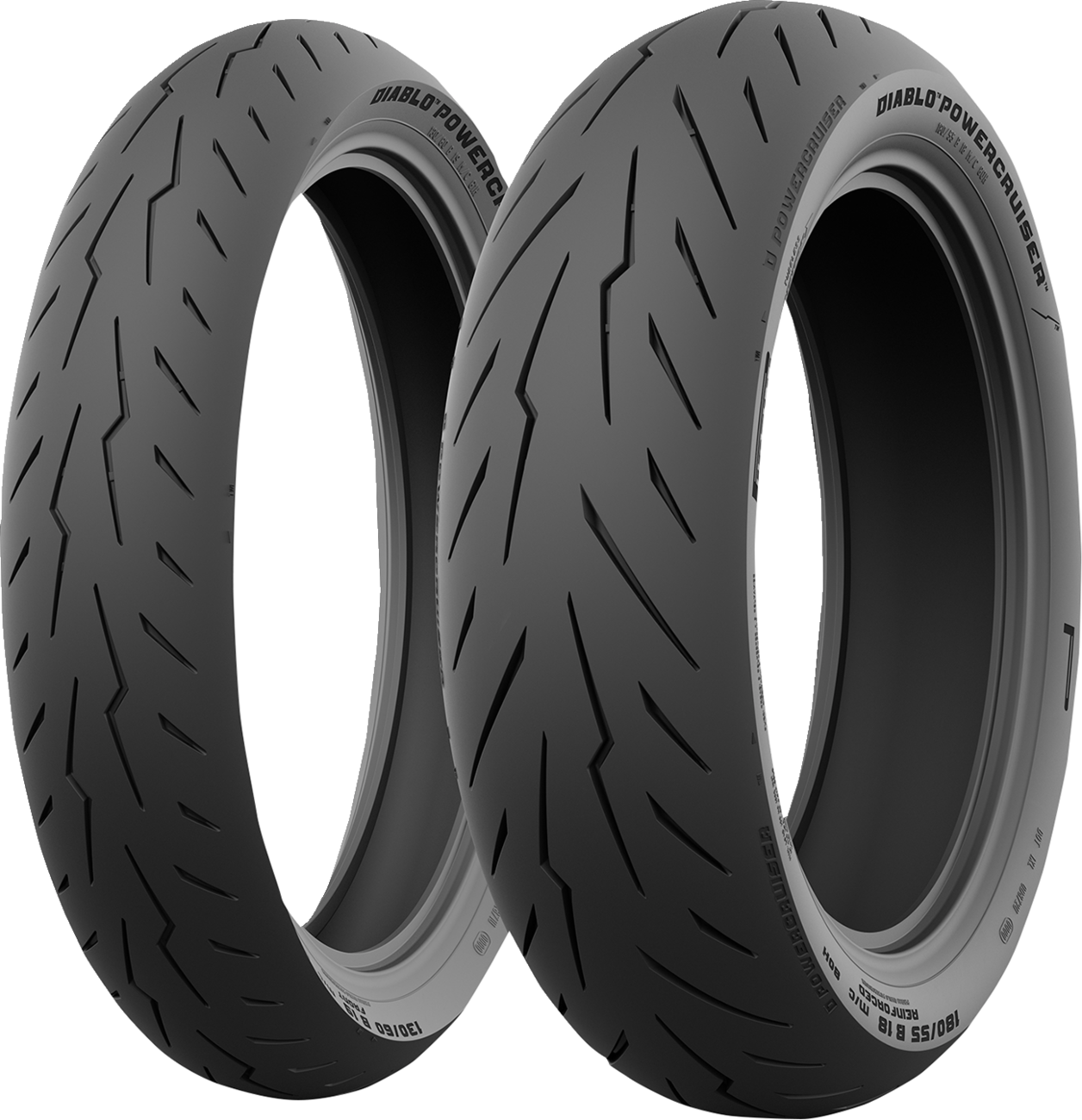 Pirelli Diablo Powercruiser rear motorcycle tire 180/70R16 77V with tread pattern for high-performance sport cruiser riding