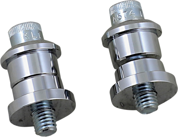 Chrome BILTWELL Riser Bushings for handlebars, solid design, compatible with Bill's Exhausts motorcycle handlebars.